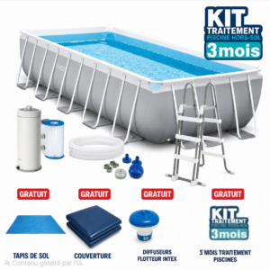 Piscine Intex rectangulaire Prism Frame 4.00x2.00x1.22m 26790NP