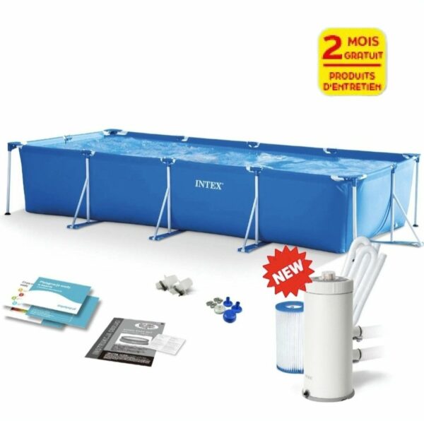 Piscine tubulaire rectangulaire Intex 4,50 x 2,20 x 0,84m 28274NP