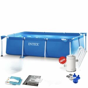 Piscine Metal Intex rectangulaire 2,60x1,60x0,65 m + pompe c530 28271