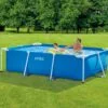 Piscine Metal rectangulaire 2,60 x 1,60 x 0,65 m + pompe + couverture Intex 28271