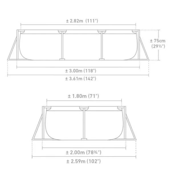 Piscine rectangulaire 3,00 x 2,00 x 0,75 m Intex 28272