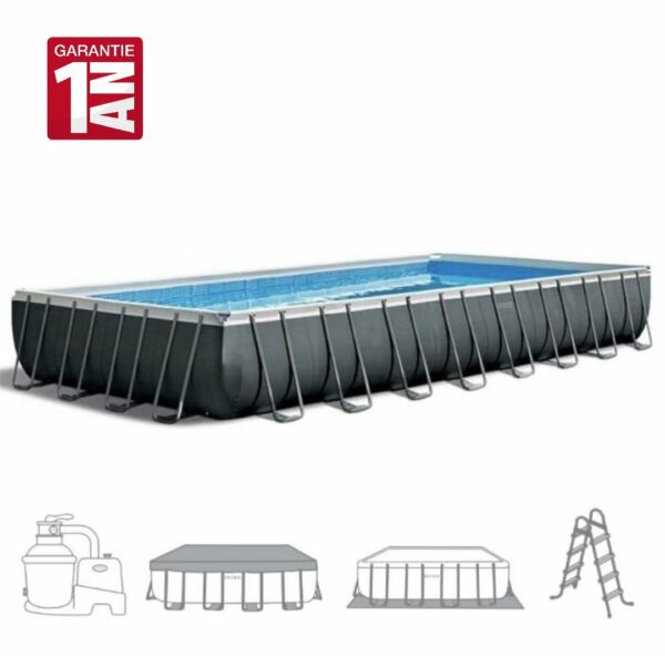 Piscine Intex rectangulaire Tubulaire Ultra XTR 9.75x4.8x1.32m INTEX 26374GN – Image 3