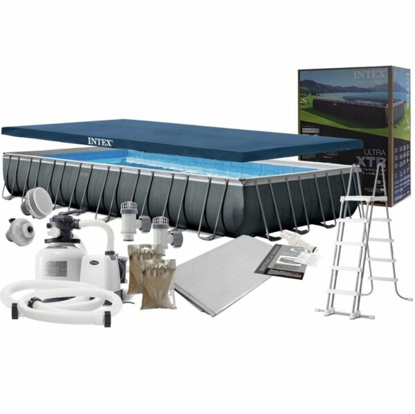 Piscine Intex rectangulaire Tubulaire Ultra XTR 9.75x4.8x1.32m INTEX 26374GN – Image 2