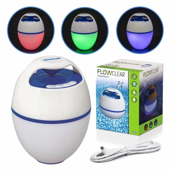 Bestway 58700 Flowclear enceinte Bluetooth à led Flottante musicwave