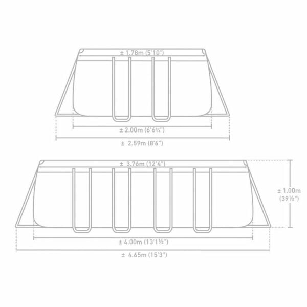 Piscine Prism Frame rectangulaire 4.00x2.00x1.00m Intex-26788NP – Image 4
