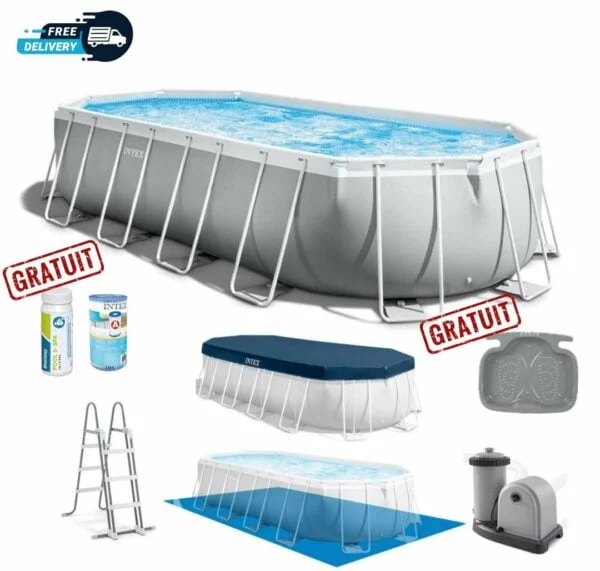 Piscine Prism Intex Frame 26798NP ovale 6.10x3.05x1.22m