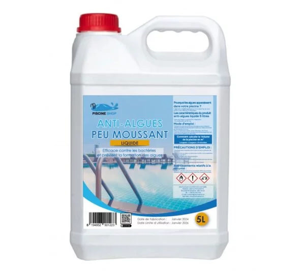 ANTI-ALGUES PEU MOUSSANT - 5L PISCINESHOP