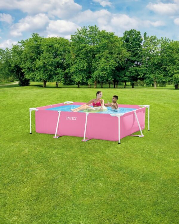 Piscine hors sol rectangulaire rose - 2,2 m x 1,5 m x 0,6 m INTEX 28266NP – Image 2