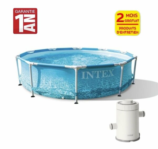 Piscine Intex 28208 Frame Metal ocean 305x76cm avec pompe de filtration