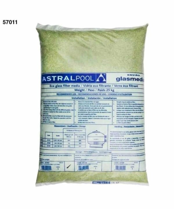 Verre Filtrant pour piscine 0,4 et 1,6 mm ASTRAPOOL 25KG