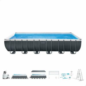 Piscine Ultra XTR 7,32 x 3,66 x 1,32 m + kit de nettoyage  + stérilisateur +  filet  de volley-ball