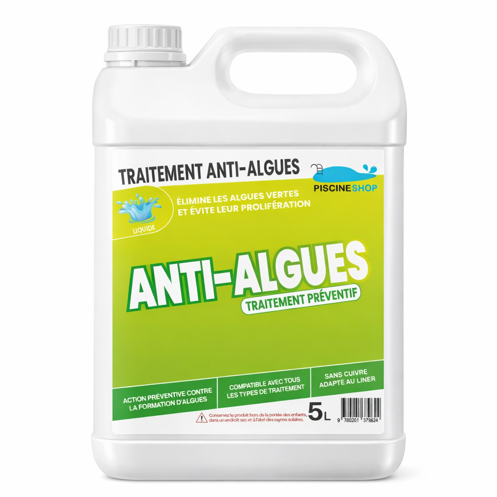 ANTI-ALGUES 5L – TRAITEMENT PRÉVENTIF PISCINESHOP
