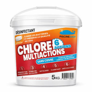 CHLORE MULTIACTIONS 5KG – 6 ACTIONS PISCINESHOP