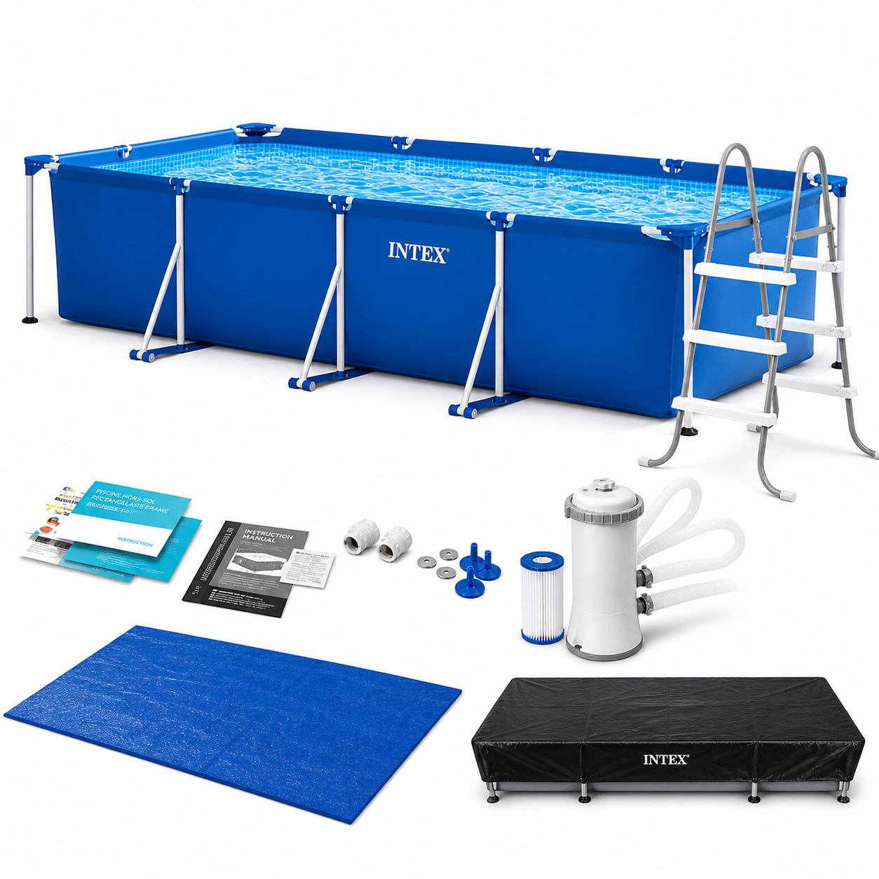Piscine Rectangulaire INTEX 450 x 220 cm – Pack Complet