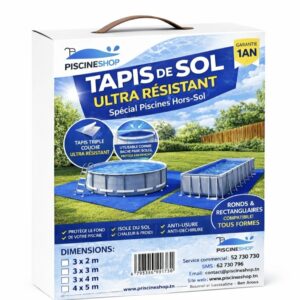 TAPIS DE SOL ULTRA RÉSISTANT POUR PISCINE  HORS-SOL PISCINESHOP 6M ×5M