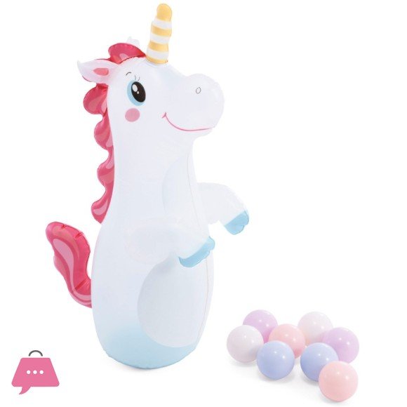 Château aquatique avec licorne et toboggan, arroseur automatique, 196 x 178 x 127 cm, Intex 56148NP – Image 3